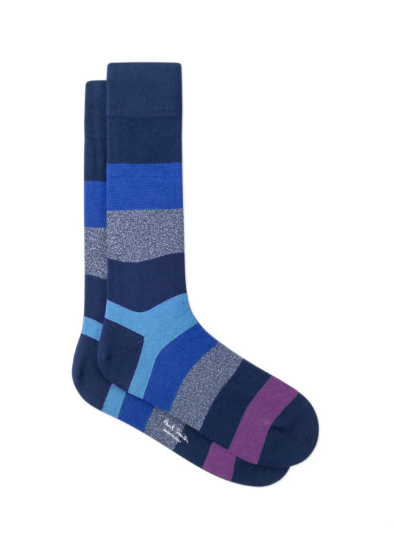 PAUL SMITH  Navy Starlight Stripe Socks