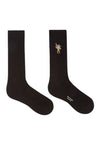 PAUL SMITH  Men's Black Embroidered 'Monkey' Motif Socks