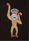 PAUL SMITH  Men's Black Embroidered 'Monkey' Motif Socks