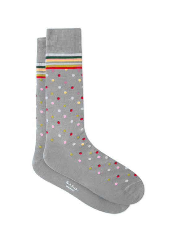 PAUL SMITH Men's Grey with Mixed Spot Socks