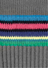 PAUL SMITH Men's 'Cycle Stripe' Trim Grey Ribbed Socks