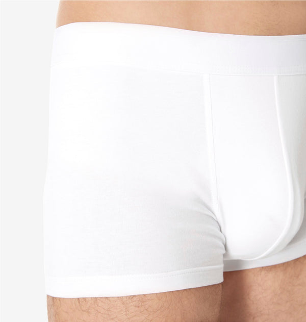 SUNSPEL Fine Cotton Blend Boxer Shorts in White - Solespun