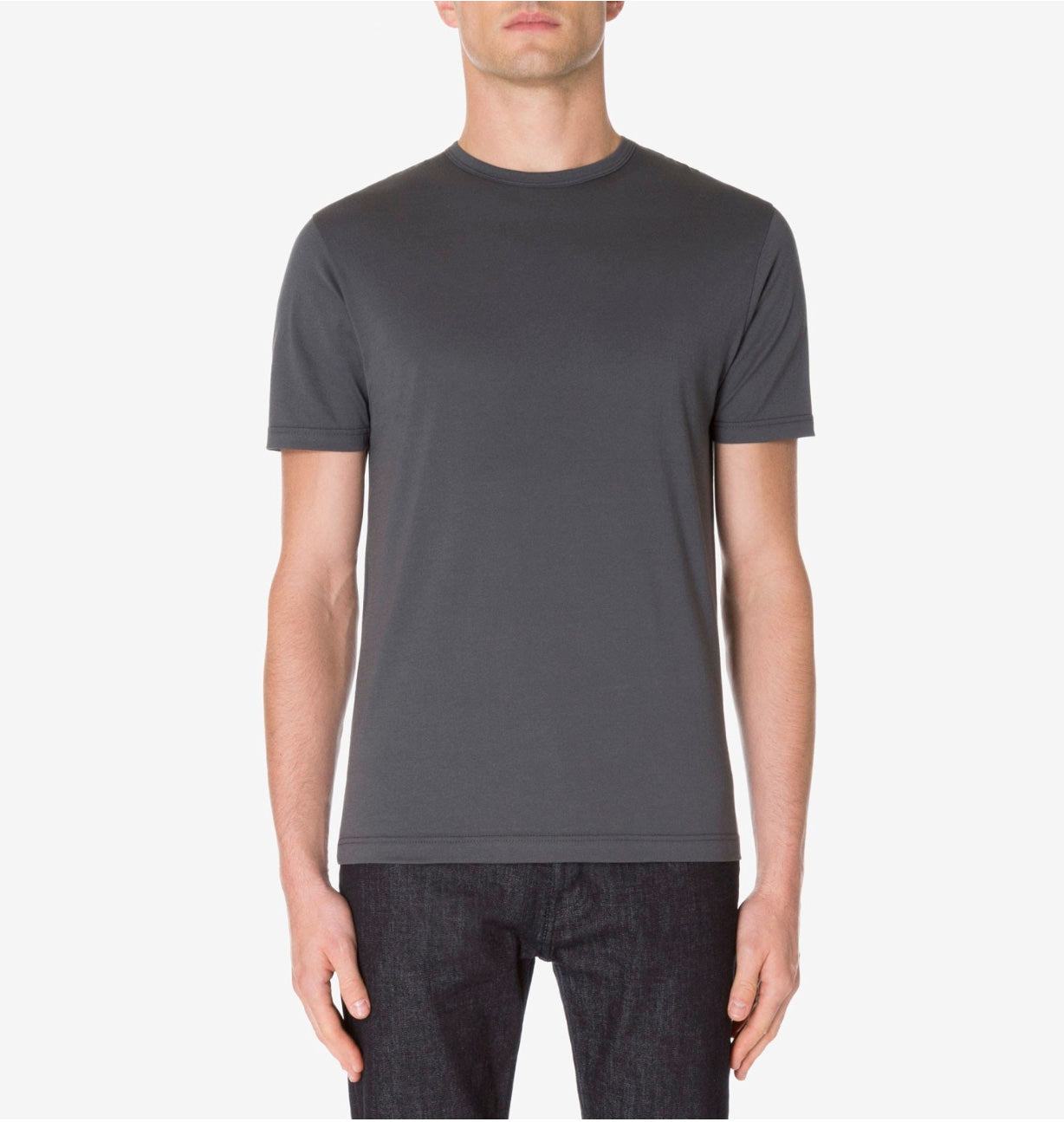 Sunspel Men's Classic Cotton T-Shirt in Charcoal - Solespun