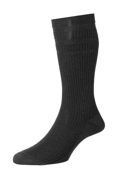 PANTHERELLA Ickburgh Comfort/Sensitive (non Elastic) Fil d'Ecosse, Cotton Lisle Socks in Dark Grey (Discontinued please view for alternatives)