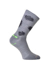 Q36.5 Plus Merino Wool and Silk Cycling Socks in Grey Camo