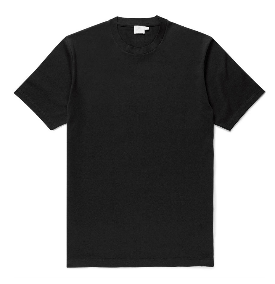Sunspel Men's Cotton Riviera T-Shirt in Black