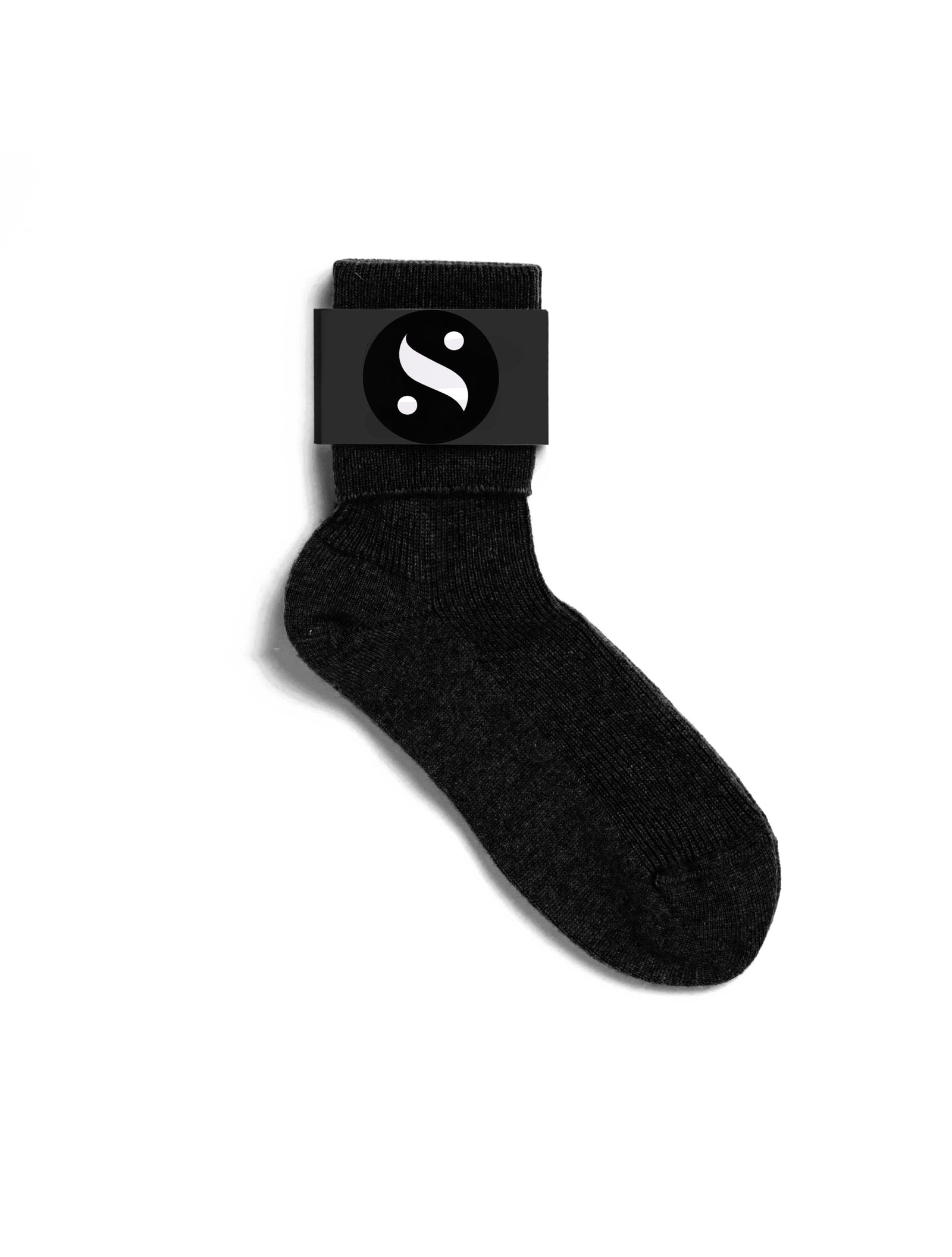 Solespun Black Label Women's Cashmere Socks in Black