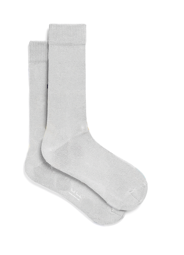 PAUL SMITH Row Polka Sock in Light Grey