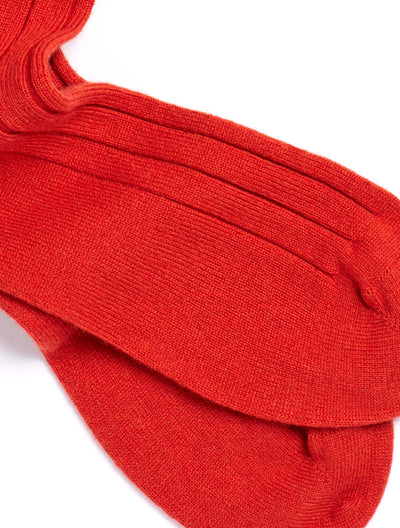 Solespun Black Label Cashmere Socks in Amaranth Red