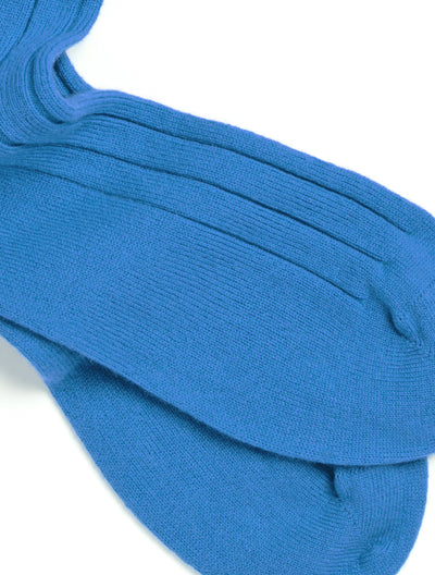 Solespun Black Label Cashmere Socks in Soley Blue