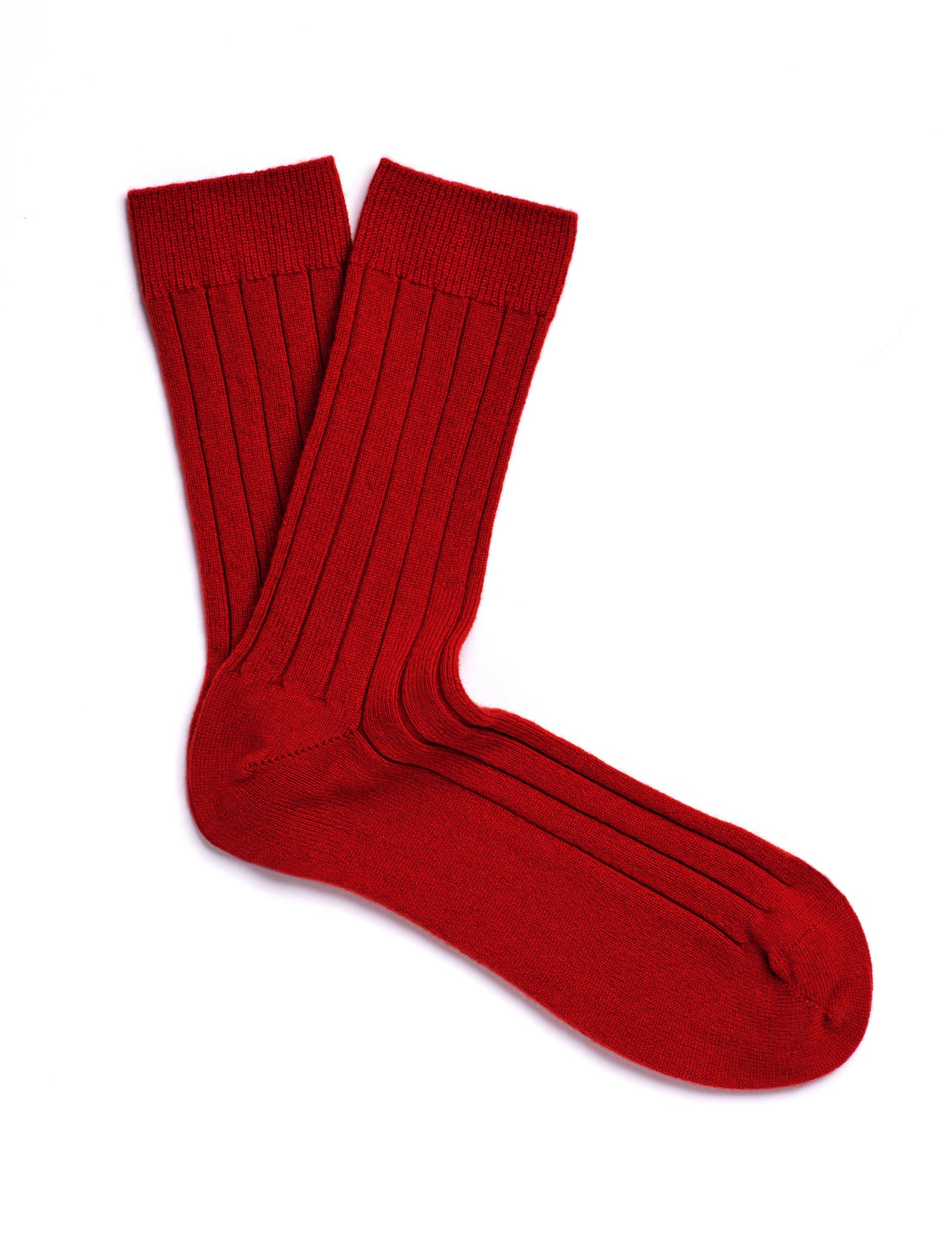 Solespun Black Label Cashmere Socks in Classic Red (NEW)