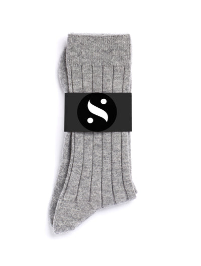 Solespun Black Label Cashmere Socks in Grey