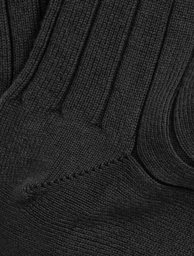 Solespun Black Label Cashmere Socks in Black