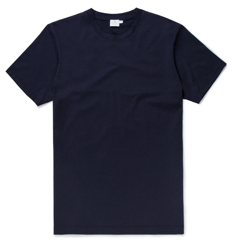 Sunspel Men's Cotton Riviera T-Shirt in Navy
