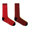 PAUL SMITH  Maroon and Red Vertical Stripe Socks